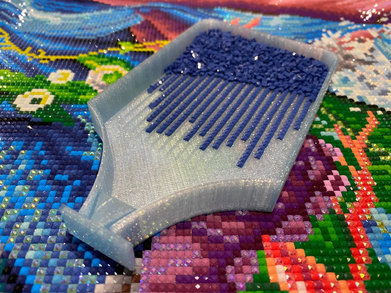 Grand plateau d’art diamant de base avec bouchon pour Diamond Art, plateau de forage Diamond Dotz