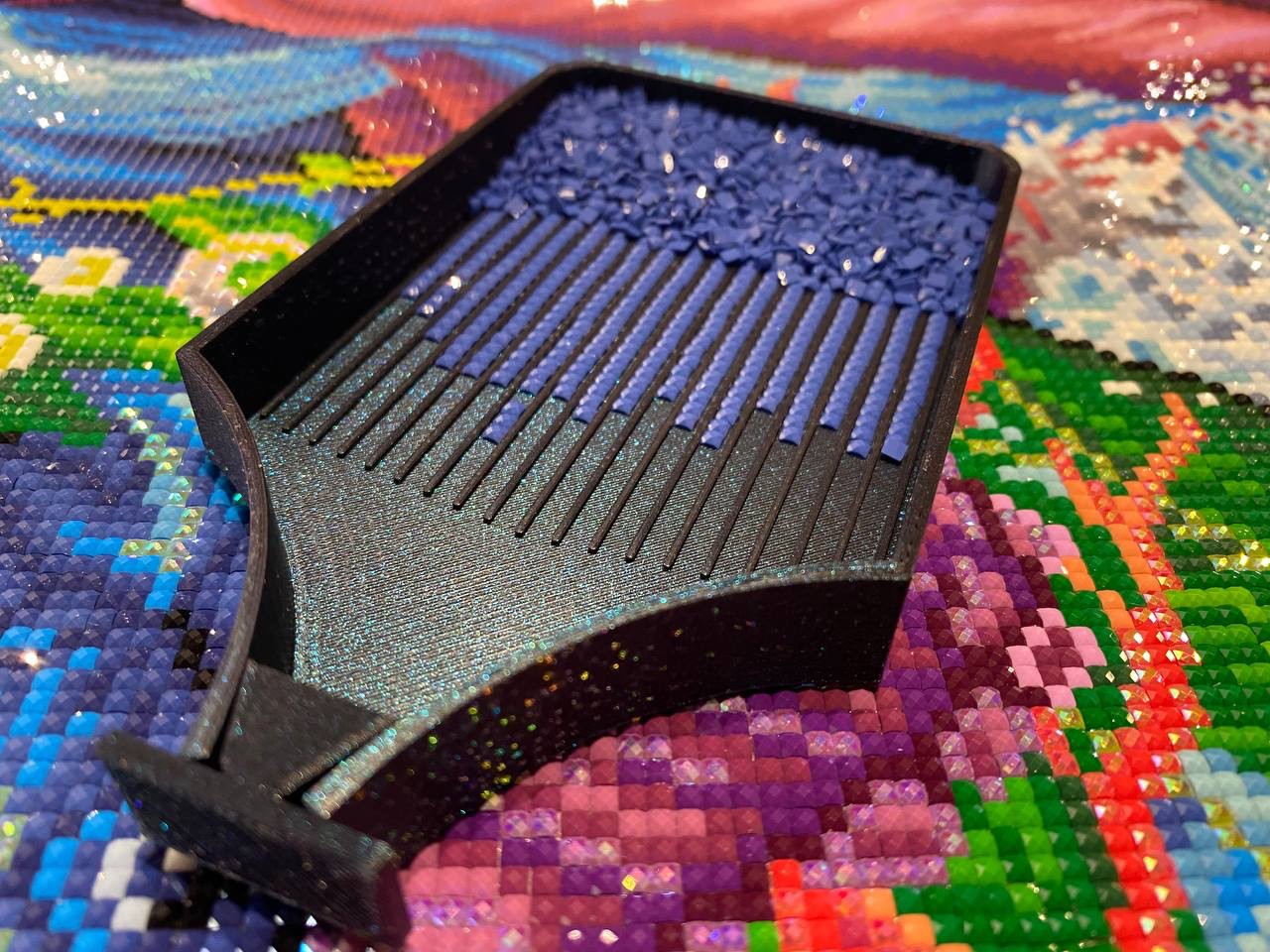 Grand plateau d’art diamant de base avec bouchon pour Diamond Art, plateau de forage Diamond Dotz