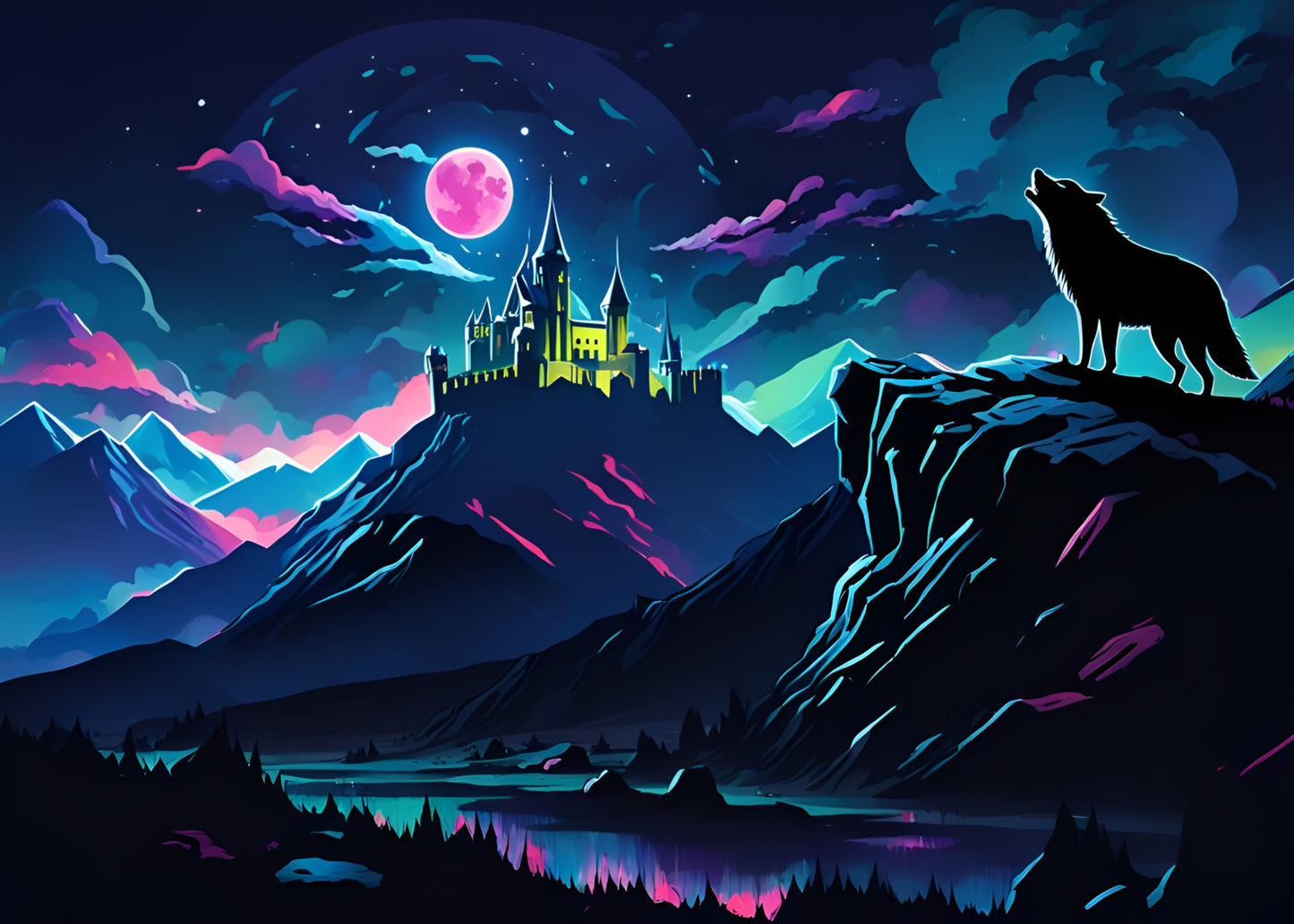 Dragonlings Fantasy Sparkills, handgerendertes Diamant-Kunstgemälde, 95 x 52,8 cm (37,4 x 20,79 Zoll).