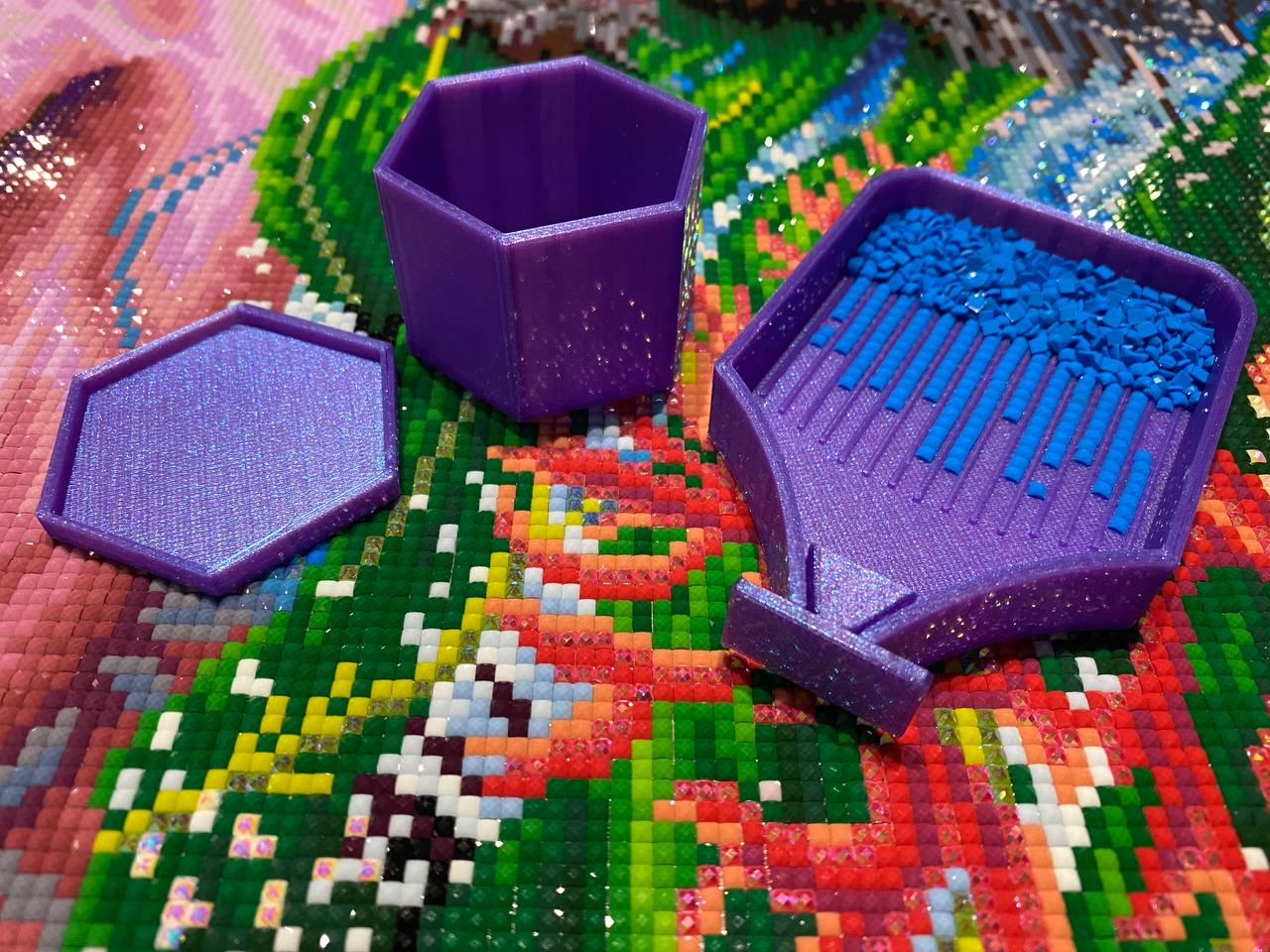 Diamantmalerei, Punkt, 5D-Mosaikbohrer. Mülleimer für Diamantkunst, Strasssteine, Bohrer