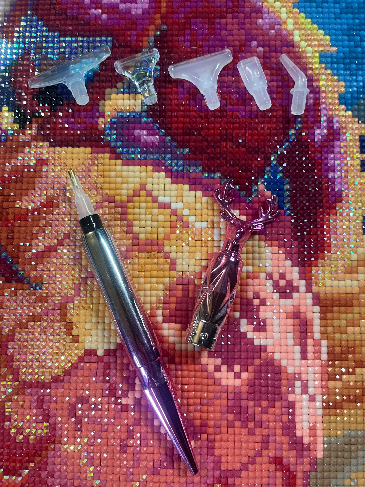 Sparkills Dragon Diamond Art Pen avec accessoires multiplaceurs plus droits de couleur fantaisie pour la peinture au diamant