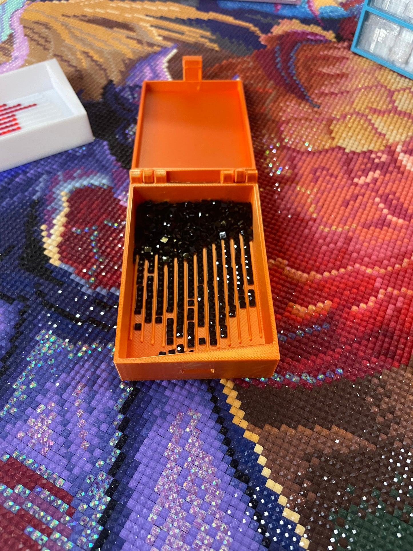 Flippas Diamond Art Drill Container Tray Storage System With 18 Hinged Clip Trays and Stackable Storage!