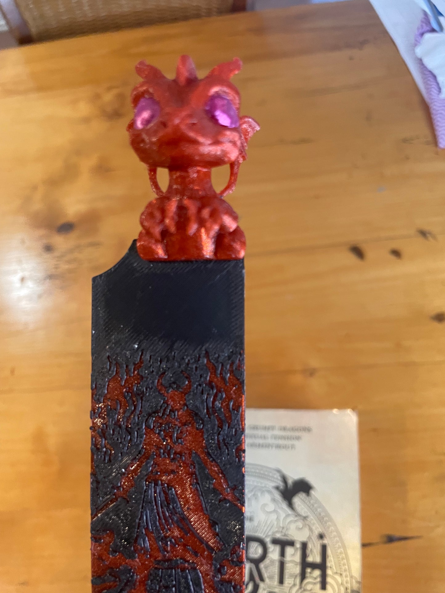 Cute Dragon 3D Bookmark, Adorable 3D Printed Fantasy Book Accessory, Perfect Reader’s Gift