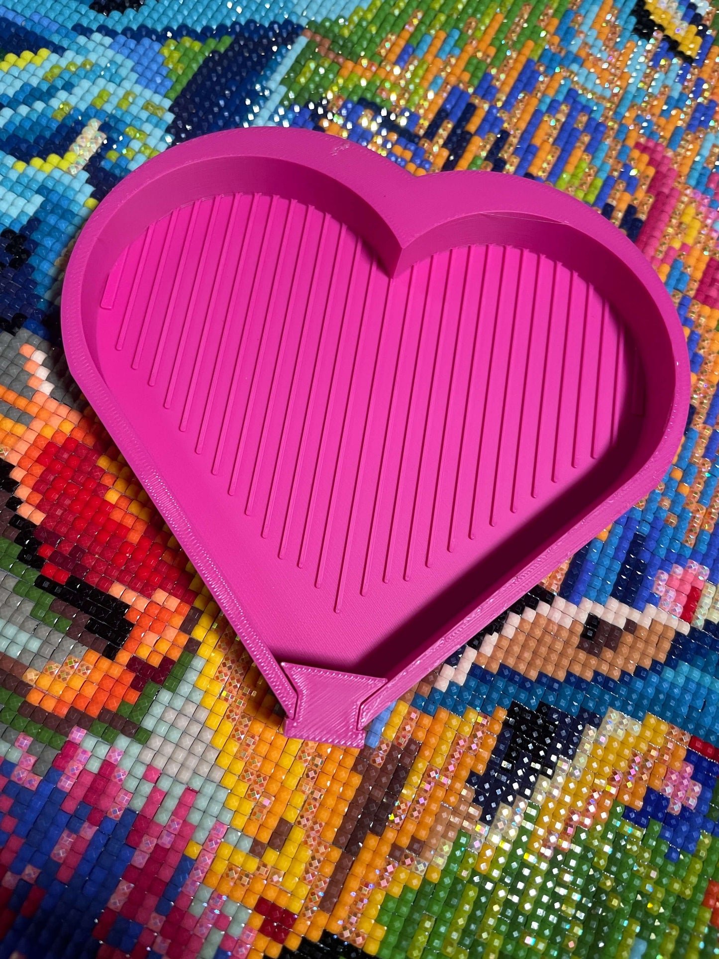 Plateau d'art Love Heart Diamond - Ajoutez de l'éclat à vos séances d'artisanat, une idée cadeau unique pour la Saint-Valentin