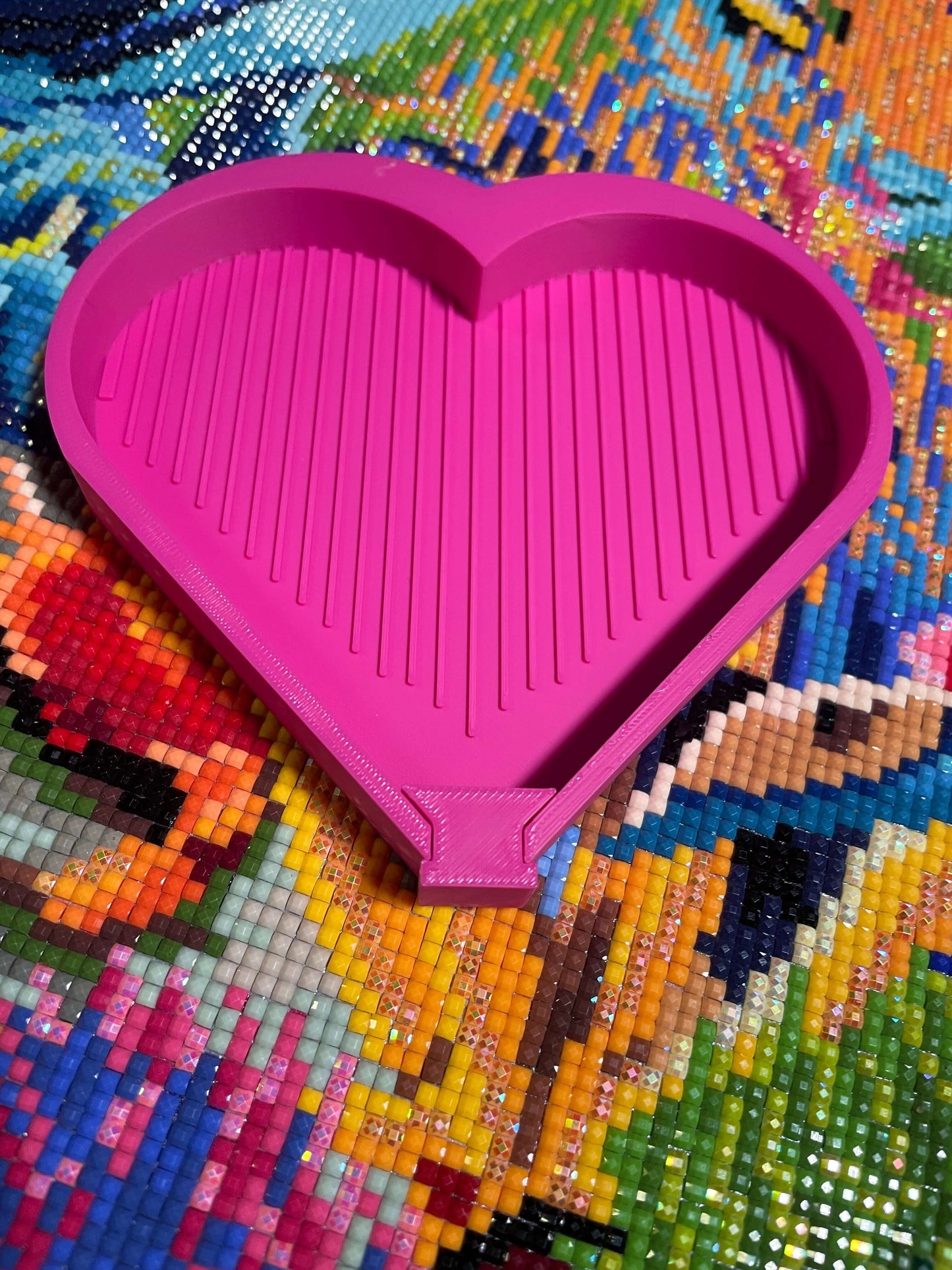 Plateau d'art Love Heart Diamond - Ajoutez de l'éclat à vos séances d'artisanat, une idée cadeau unique pour la Saint-Valentin