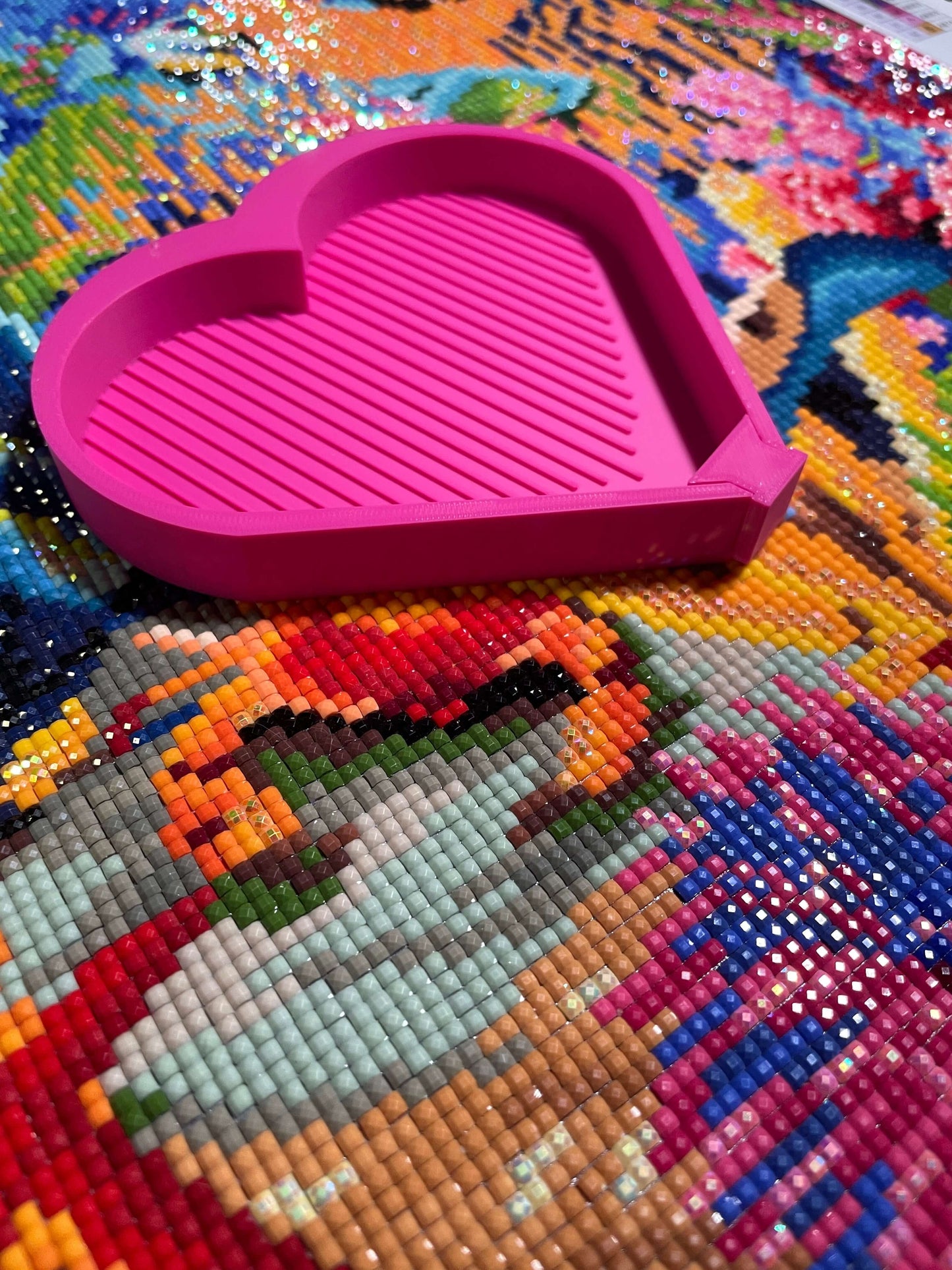 Plateau d'art Love Heart Diamond - Ajoutez de l'éclat à vos séances d'artisanat, une idée cadeau unique pour la Saint-Valentin
