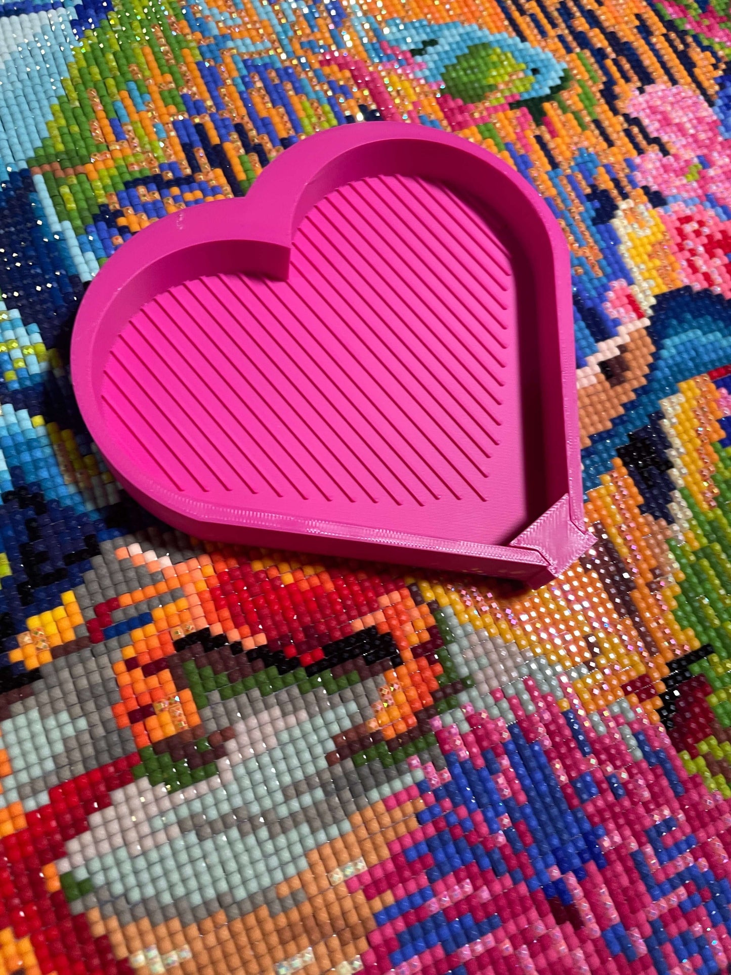 Plateau d'art Love Heart Diamond - Ajoutez de l'éclat à vos séances d'artisanat, une idée cadeau unique pour la Saint-Valentin