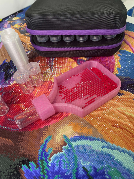Screw & Shake, One Colour Diamond Art Tray With Screw in Drill Container Capability - Who Needs Funnels? Not You!