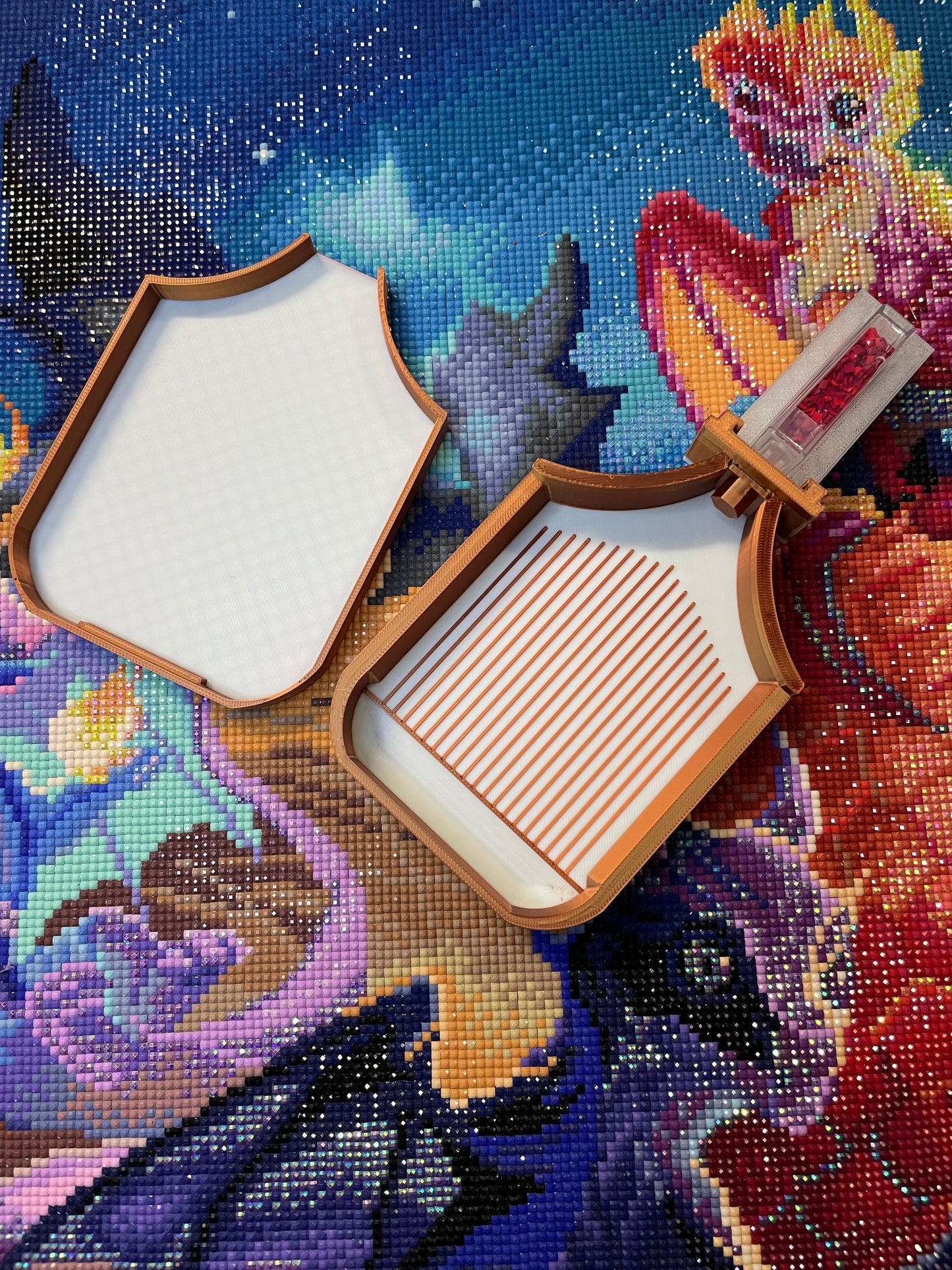 Plateau Diamond Art de luxe aux couleurs de soie pour points de diamant, peinture 5d, forets de peinture au diamant