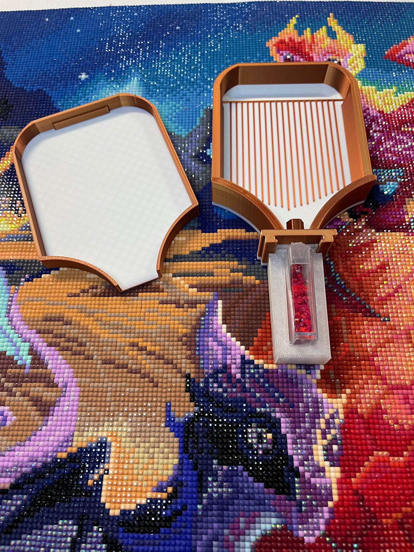 Plateau Diamond Art de luxe aux couleurs de soie pour points de diamant, peinture 5d, forets de peinture au diamant