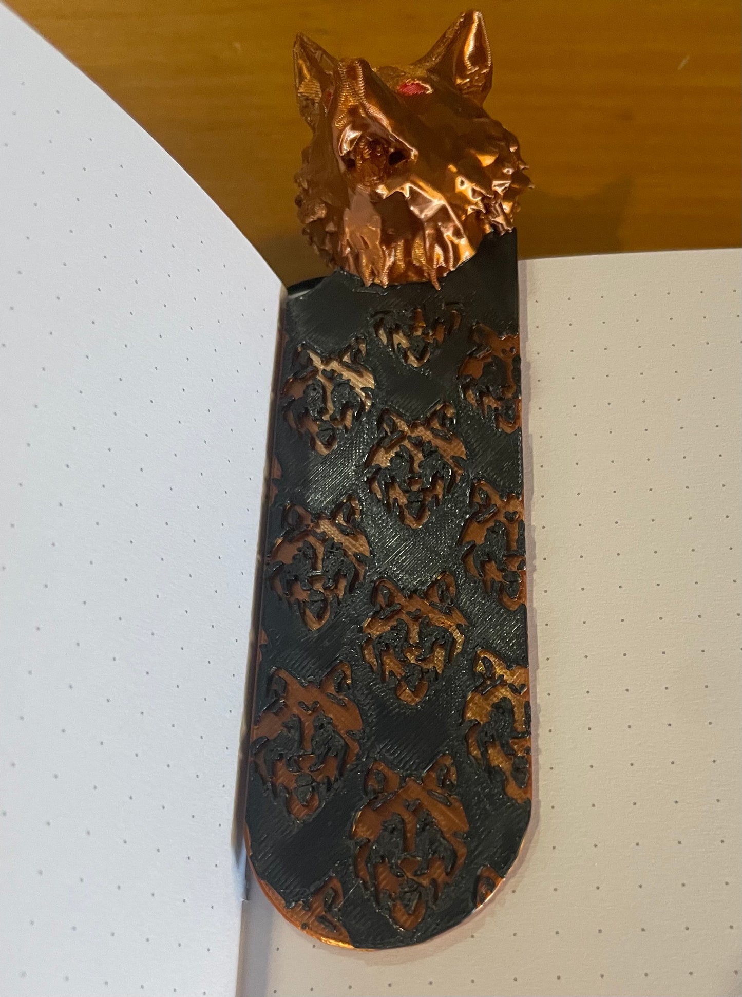 3D Printed Dire Wolf Bookmark, Fantasy Themed Reading Tool for Bookmarks Collectors, Gift for Readers
