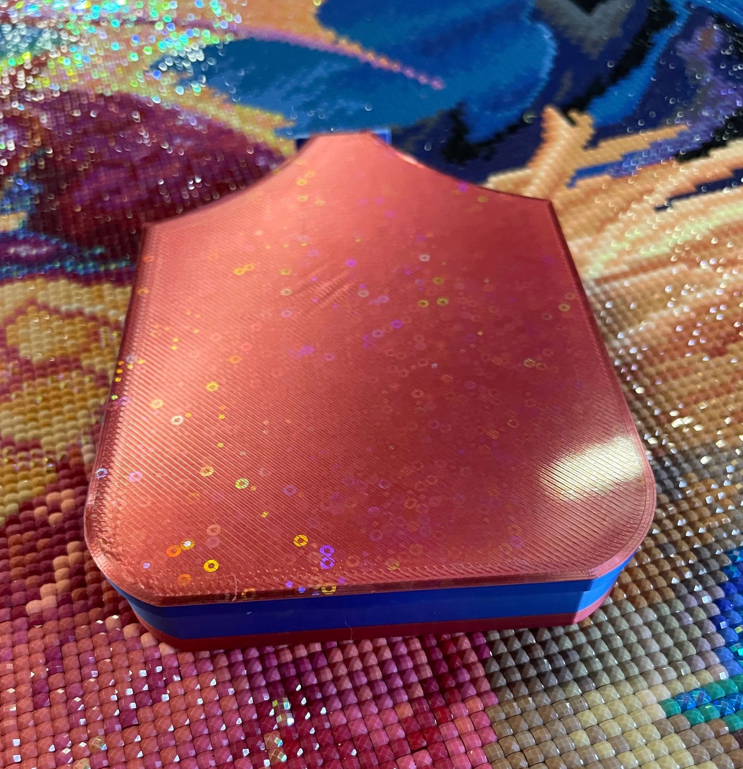 Plateaux d’art de diamant rouge scintillant fondu pour la peinture de diamant