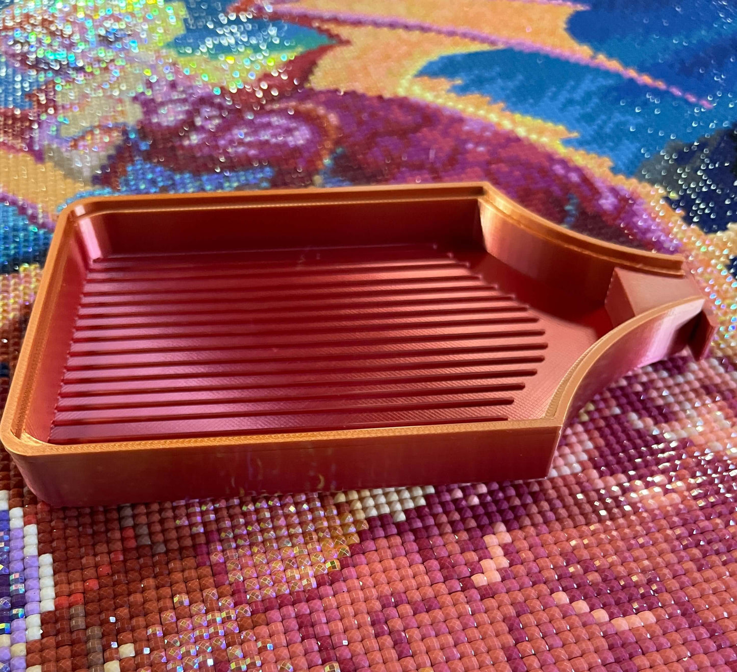 Plateaux d’art de diamant rouge scintillant fondu pour la peinture de diamant