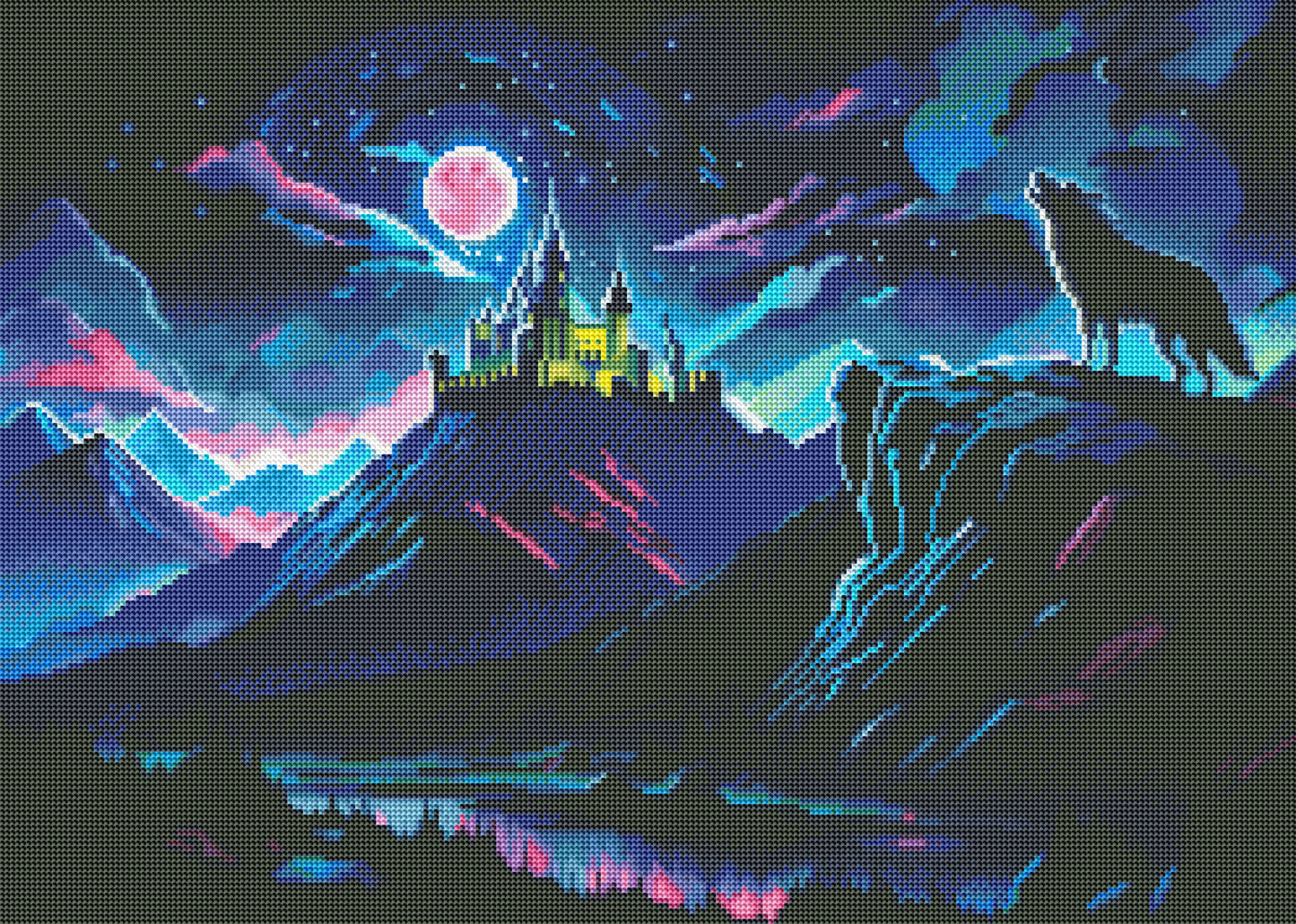 Dragonlings Fantasy Sparkills, handgerendertes Diamant-Kunstgemälde, 95 x 52,8 cm (37,4 x 20,79 Zoll).