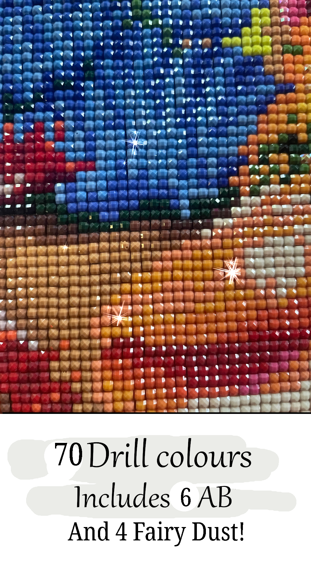 Dragonlings Fantasy Sparkills, handgerendertes Diamant-Kunstgemälde, 95 x 52,8 cm (37,4 x 20,79 Zoll).
