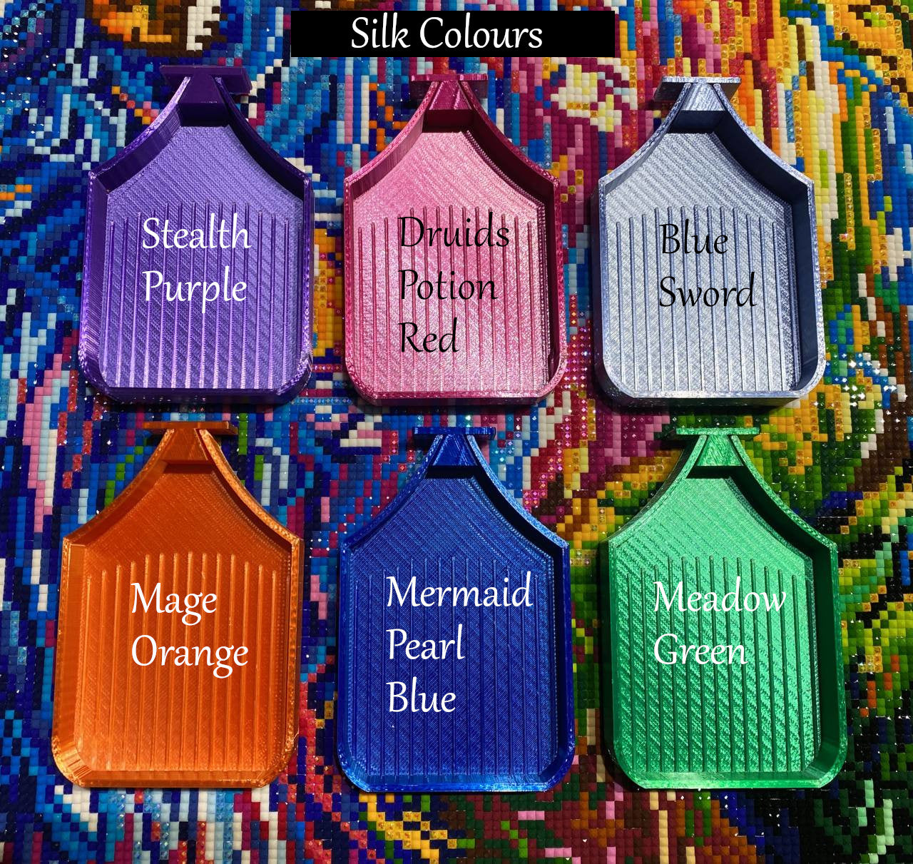 Plateau de base pour peinture diamant avec bouchon, couleurs fantaisie pour l'art du diamant, dotz diamant, plateau de perçage d'art 5d