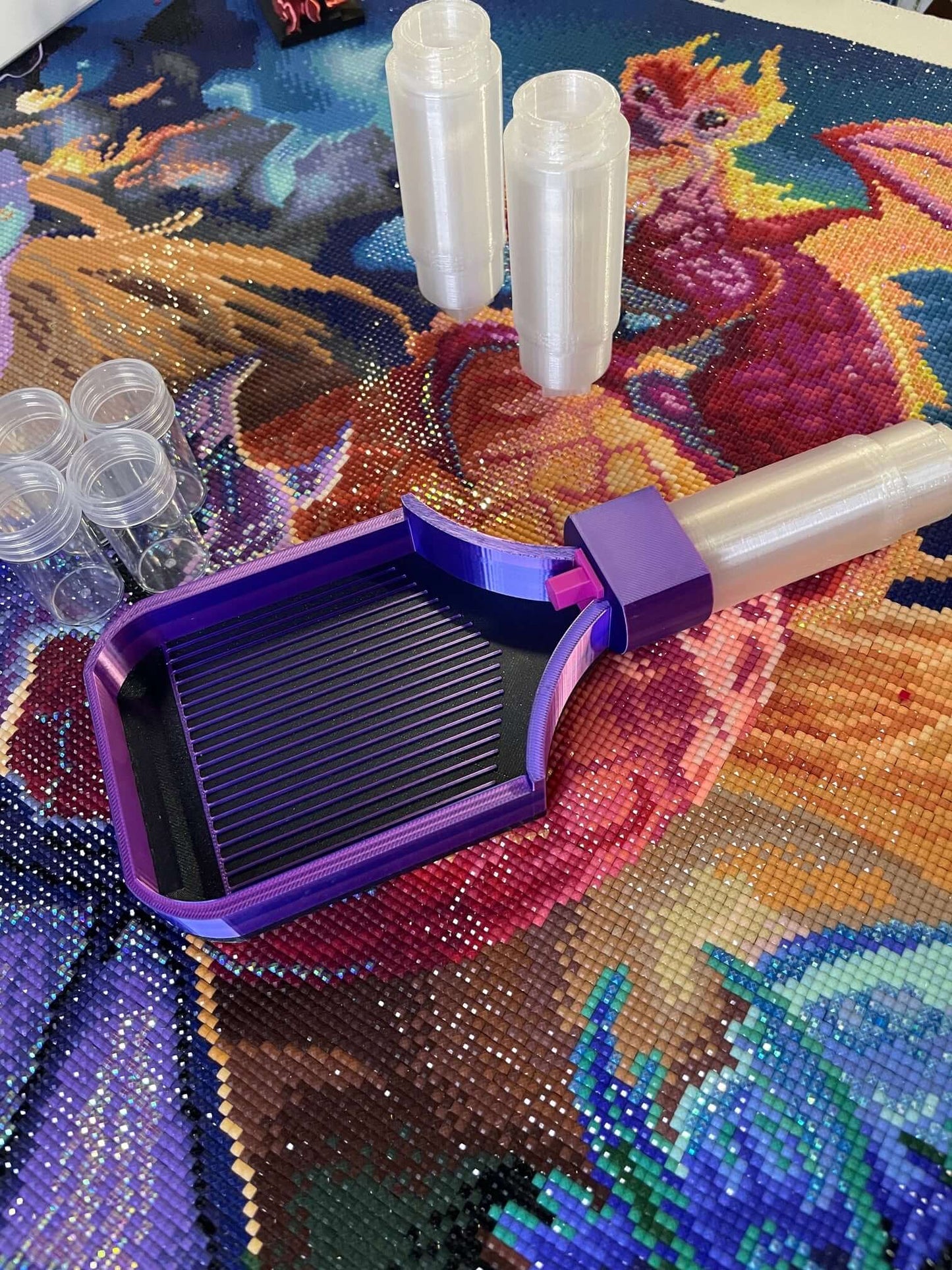 Screw & Shake, Diamond Art Tray With Screw in Drill Container Capability - Who Needs Funnels? Not You!