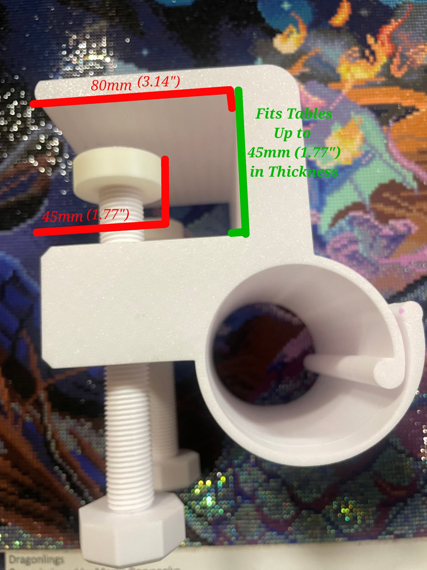 Diamond Art Middle Of Canvas Table Clamp with Canvas Roll Out, Perfect Gift for DIY Diamond Painters