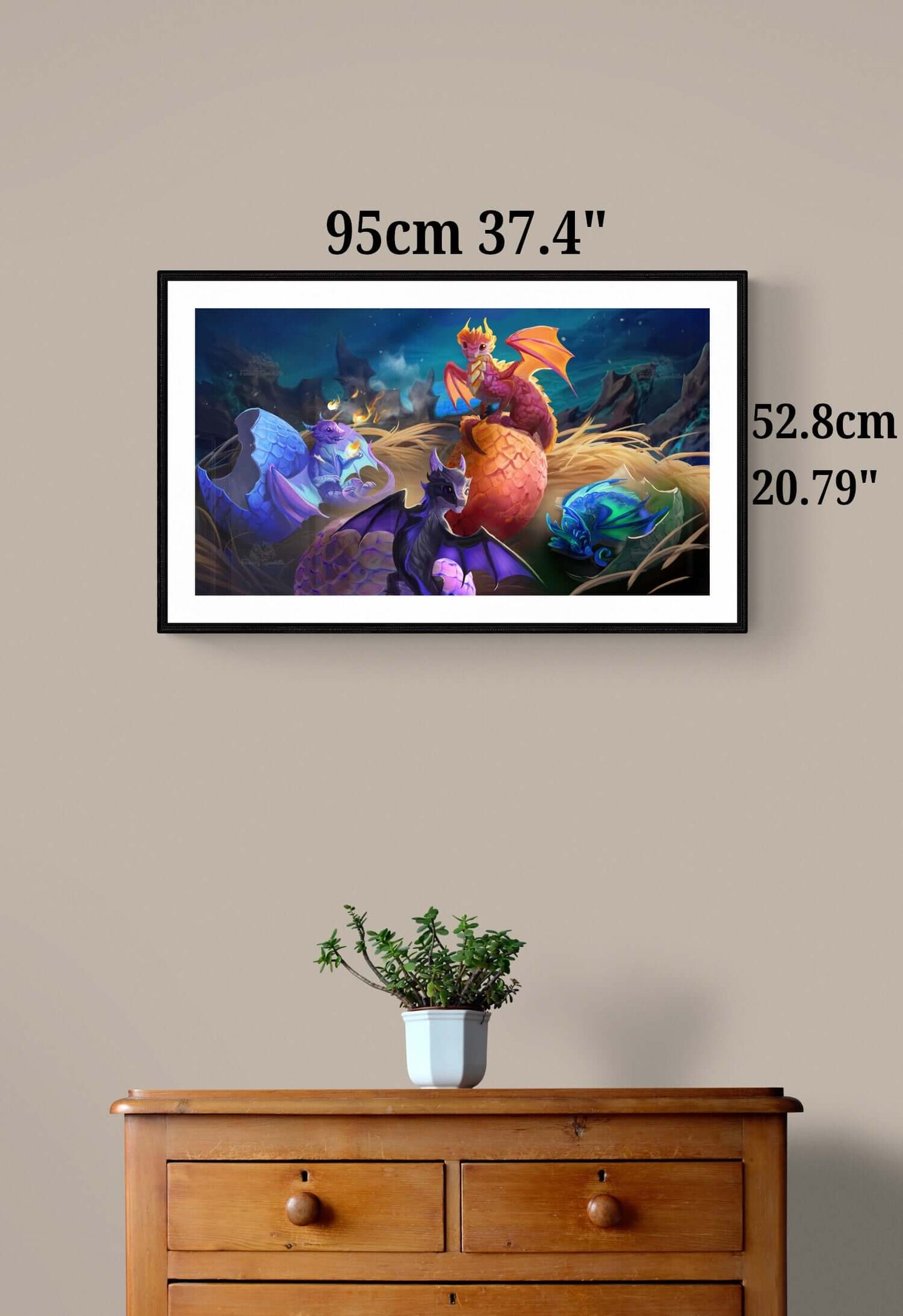 Dragonlings Fantasy Sparkills Hand Rendered Diamond Art Painting 95x52.8cm 37.4x20.79 inch