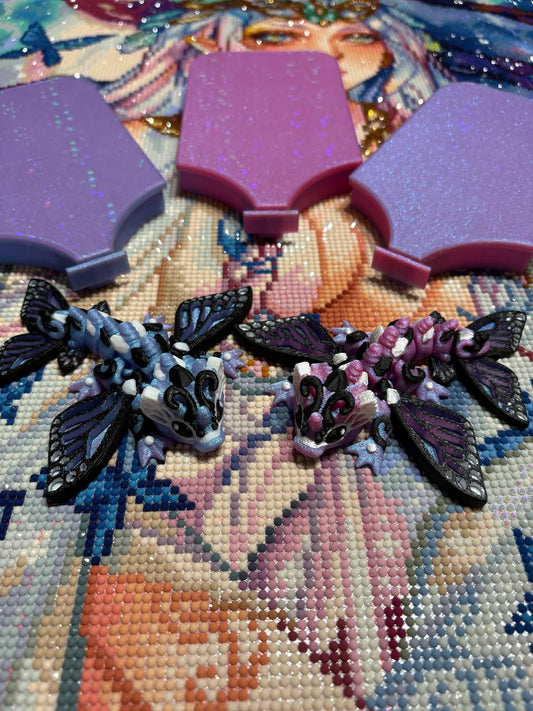 Tiny Butterfly Dragon Tray Box - 2 Dragon Trays and Tiny Butterfly Dragon Painter Paint!