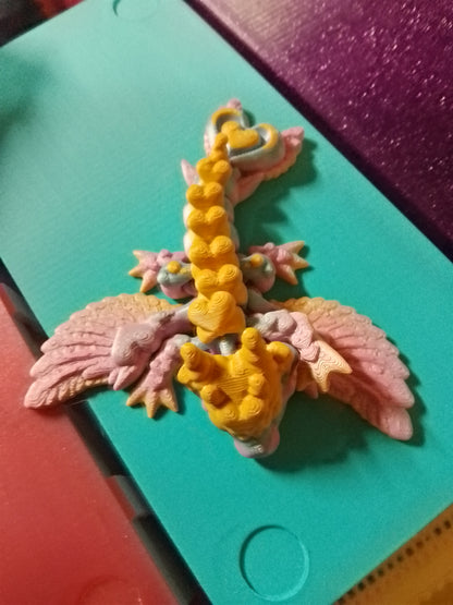 Painters Mates Dragon and Turtle Keyrings with fantasy charms.