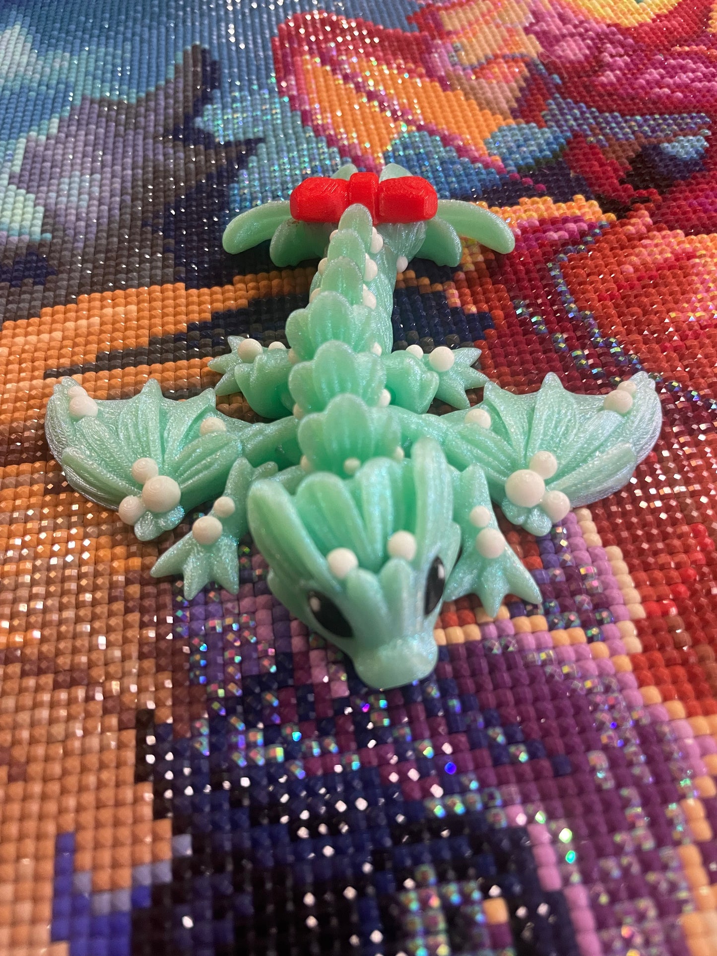 Diamond Painters Little Mates Dragon painting partner, with valentines dragons