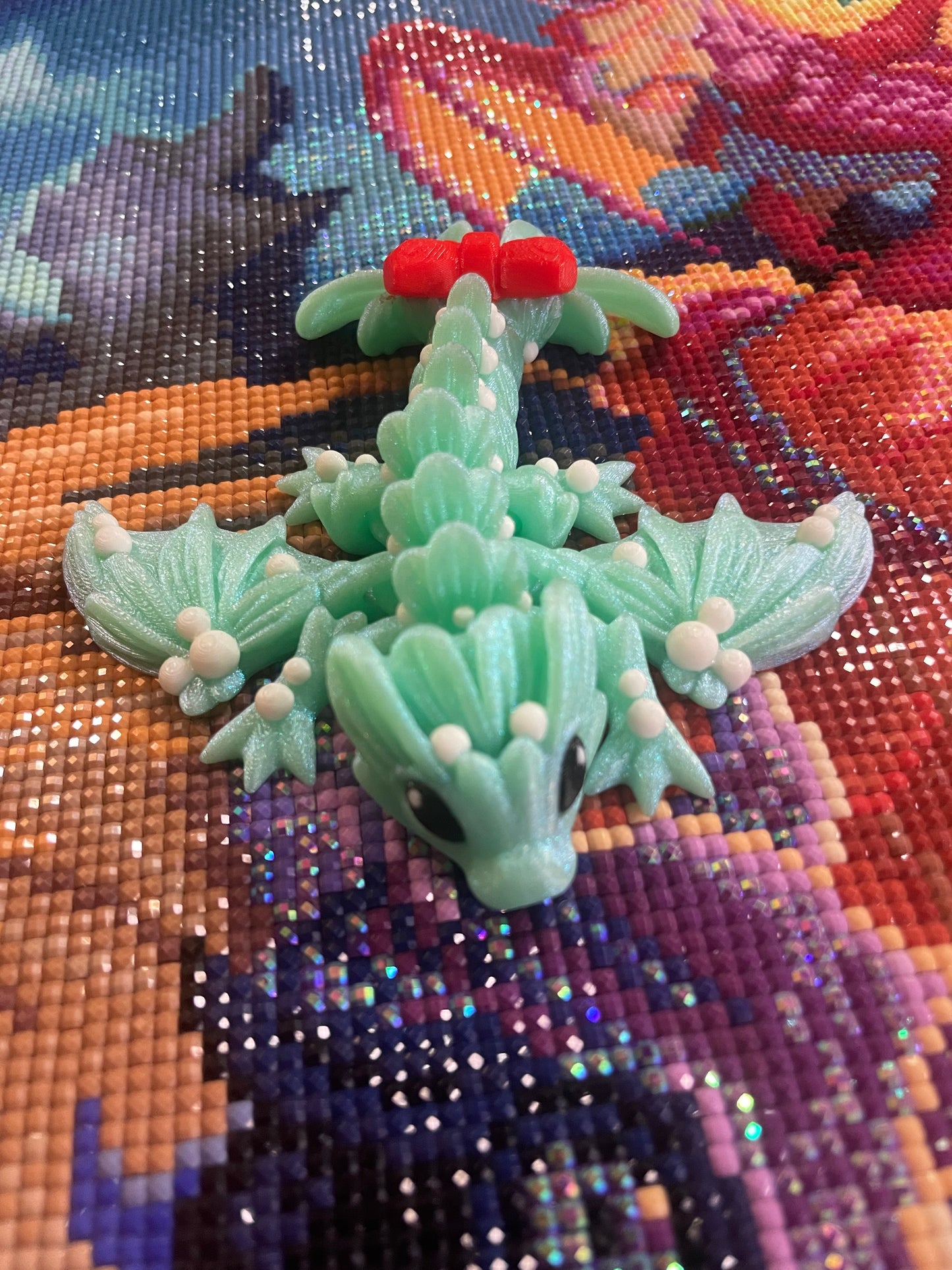 Diamond Painters Little Mates Dragon painting partner, with valentines dragons