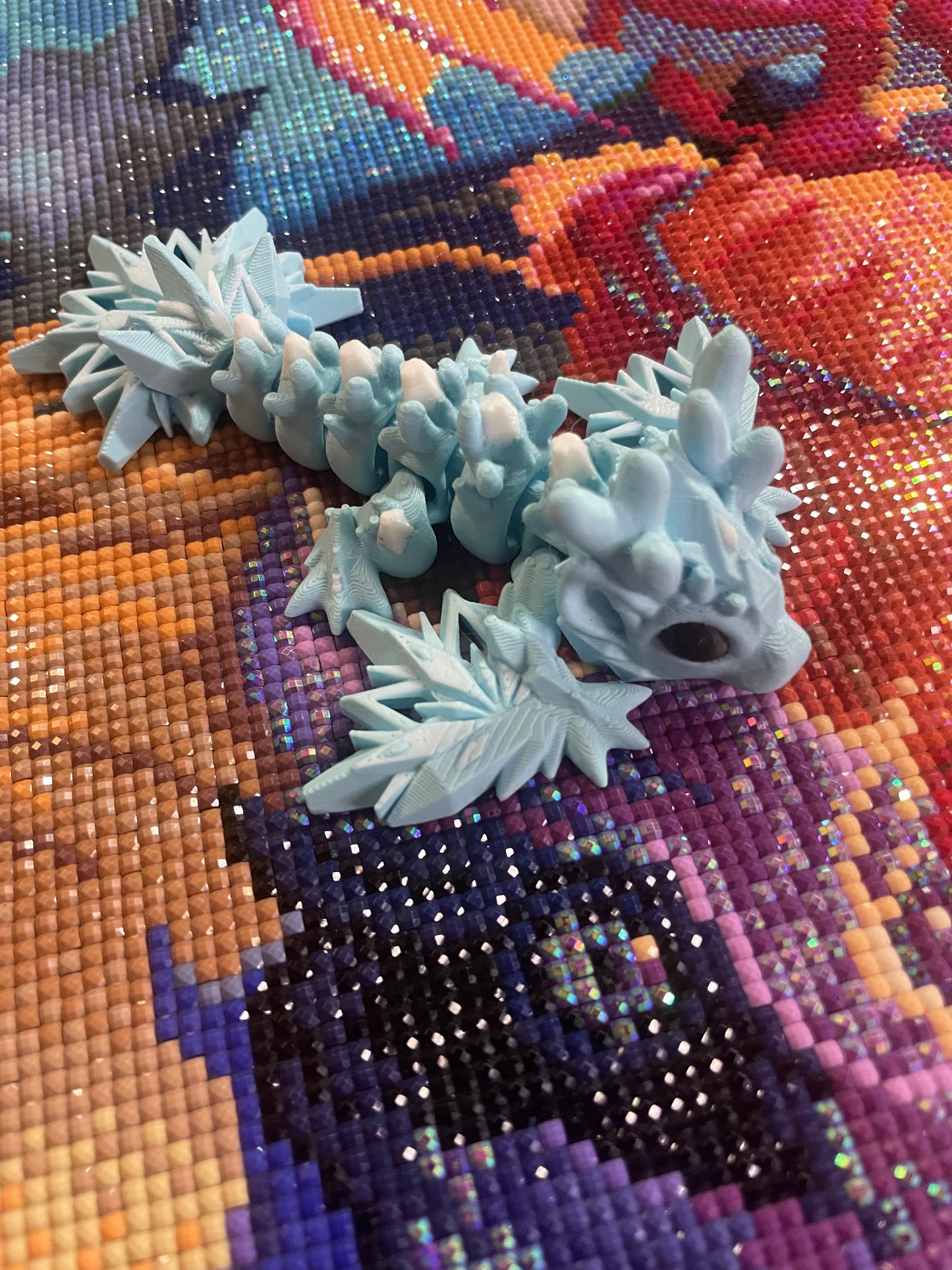 Diamond Painters Little Mates Dragon painting partner, with valentines dragons
