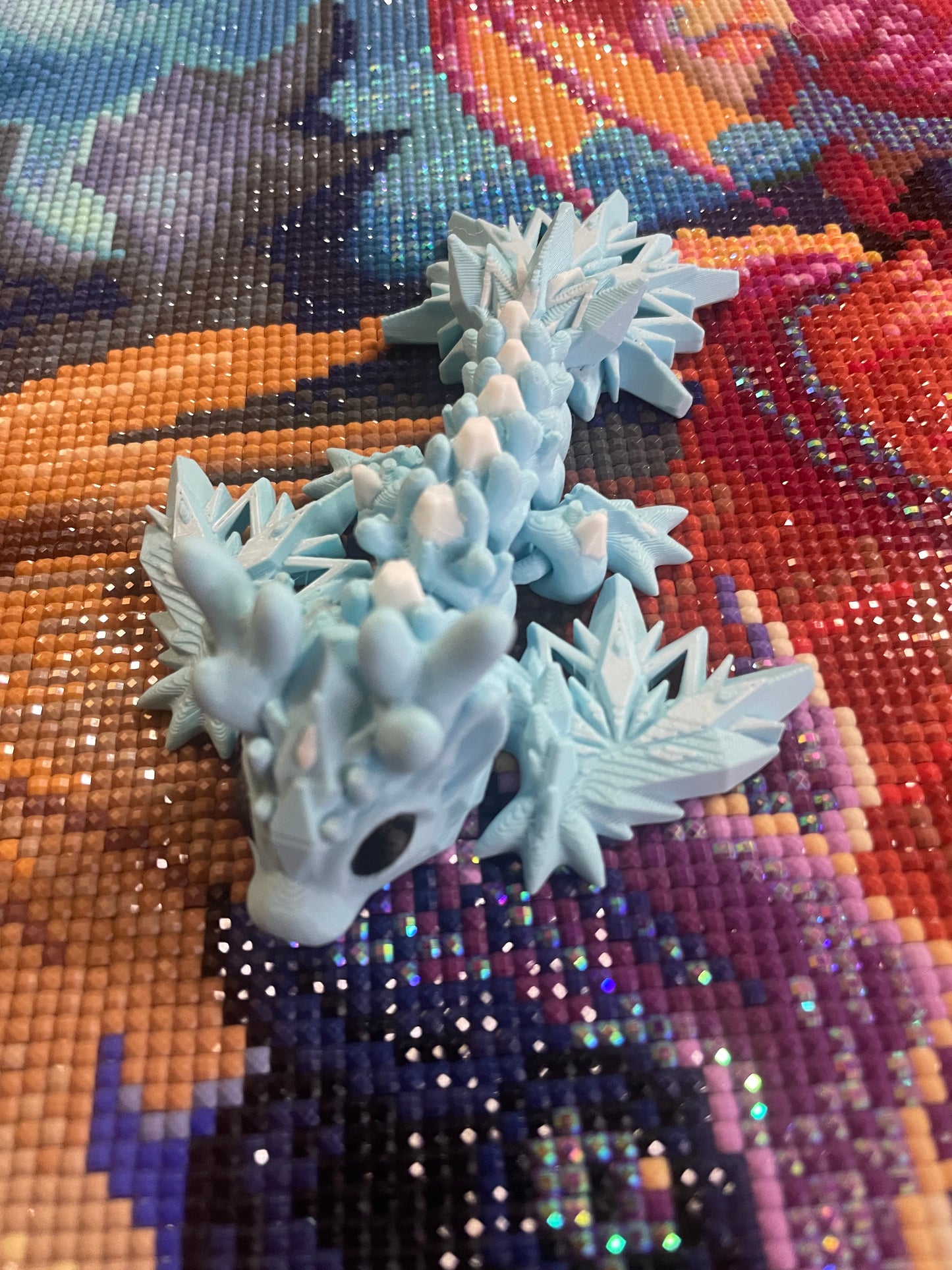 Diamond Painters Little Mates Dragon painting partner, with valentines dragons