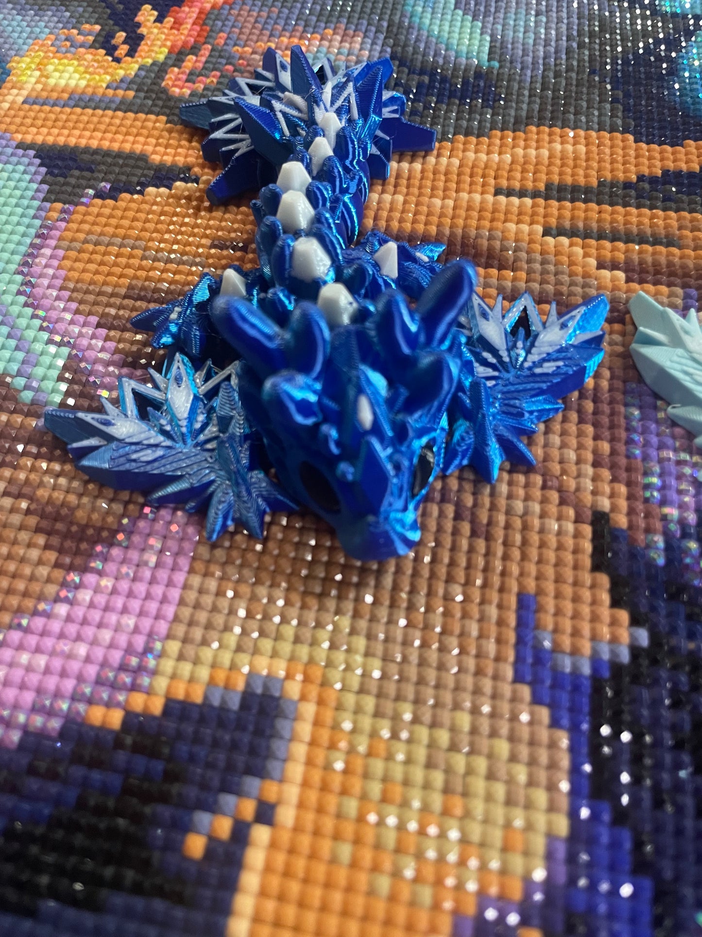 Diamond Painters Little Mates Dragon painting partner, with valentines dragons