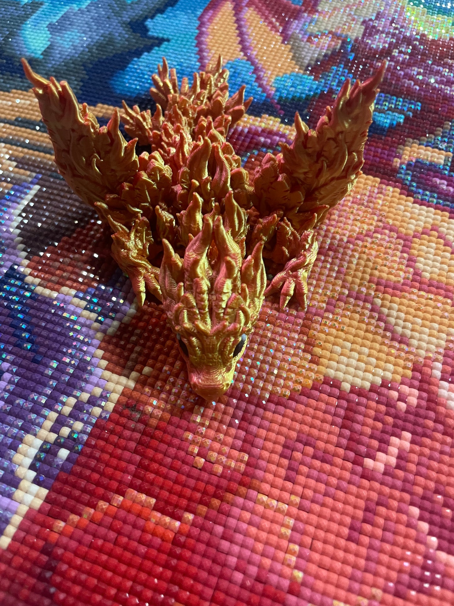 Diamond Painters Little Mates Dragon painting partner, with valentines dragons