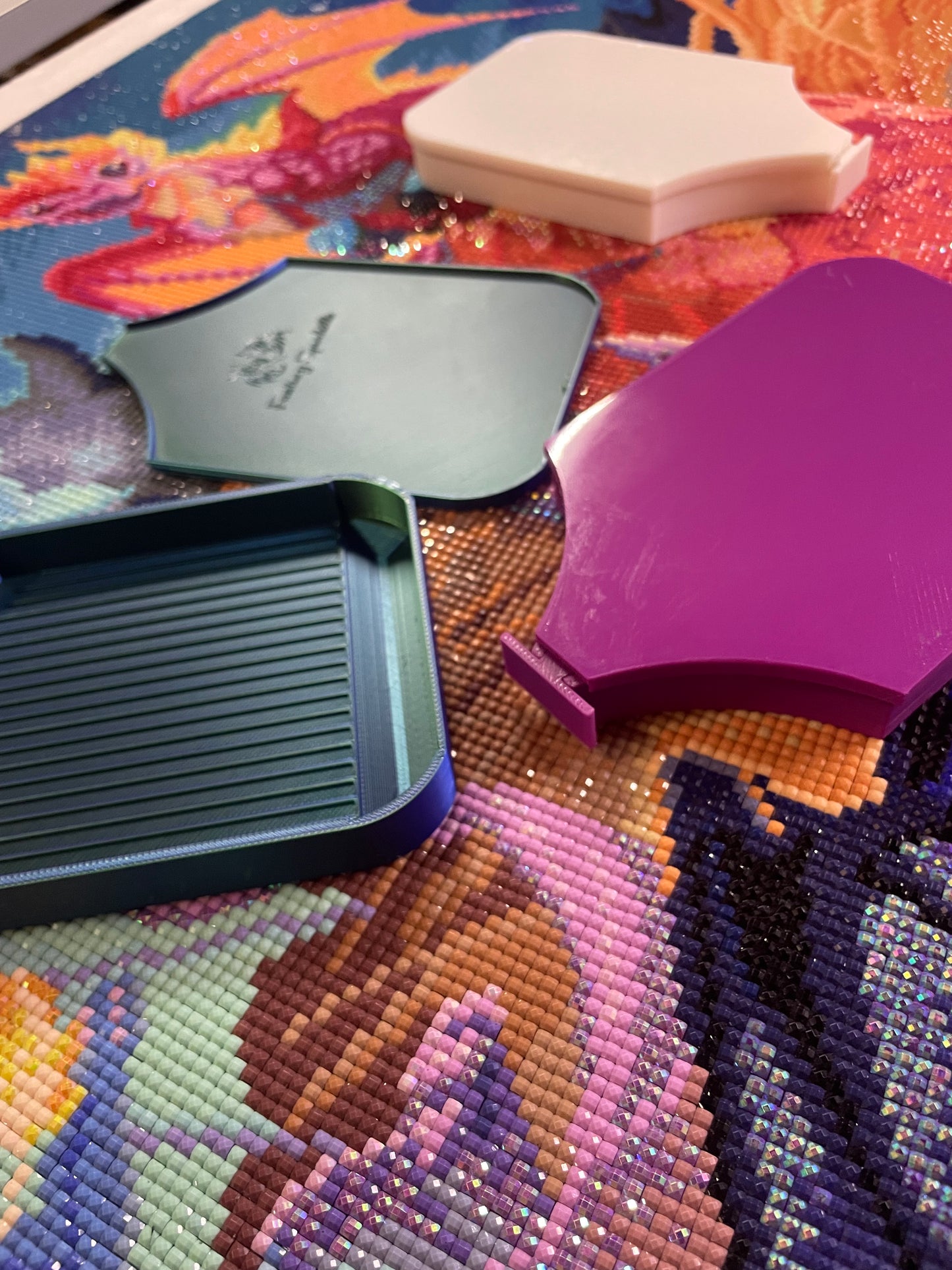 Dragonling Diamond Art Tray In One Colourway– Who Needs Washi Tape? Not You!