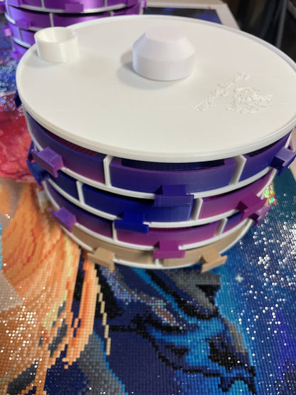 Octodrilly Diamond Art Rotating Tray Tower for Confetti Eight Trays a Level Add levels as Needed