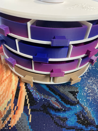 Octodrilly Diamond Art Rotating Tray Tower for Confetti Eight Trays a Level Add levels as Needed
