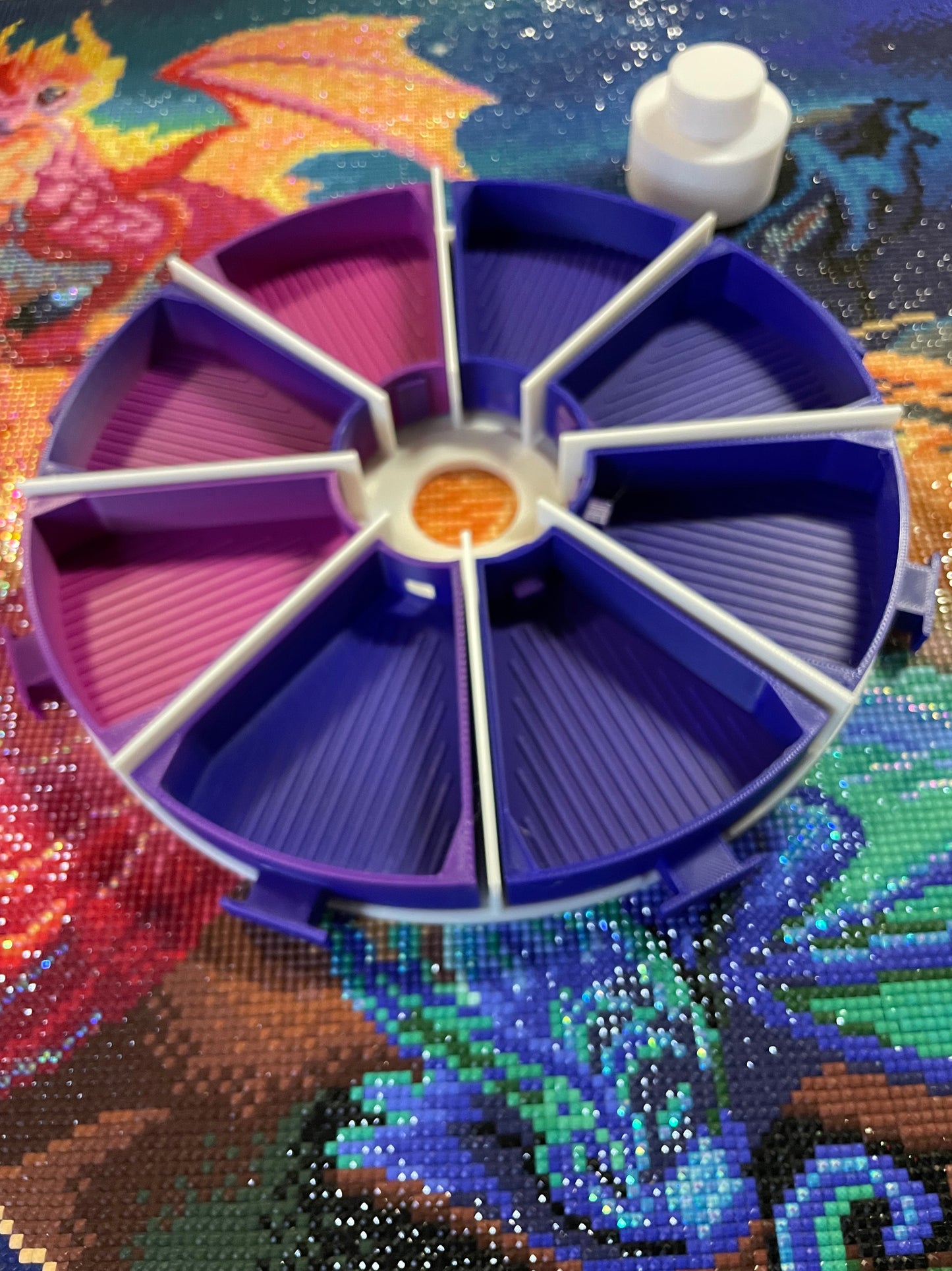 Octodrilly Diamond Art Rotating Tray Tower for Confetti Eight Trays a Level Add levels as Needed