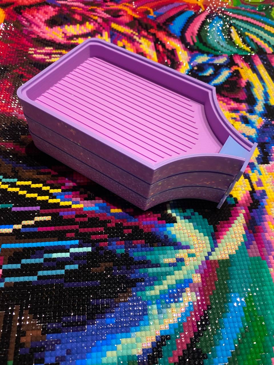Large Stackable Basic Diamond Art Tray with stopper for Diamond Art, Diamond Dotz drill tray