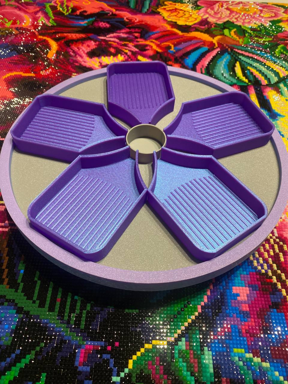 Confetti Swirl Spinning Drill Tray Table For Diamond Art