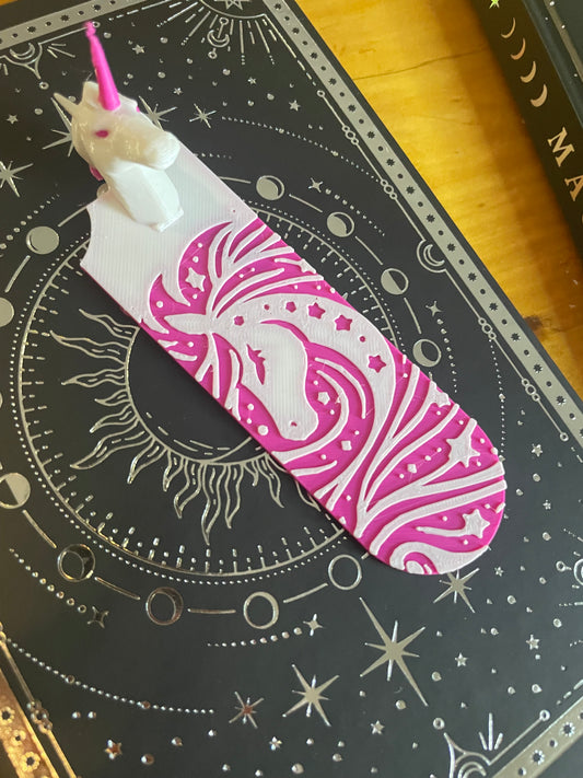 Unicorn 3D Bookmark, Whimsical 3D Printed Magic Book Accessory, Perfect for Book Lovers Gift