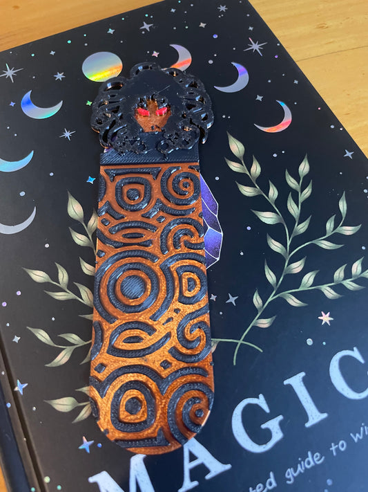 Gorgon 3D Printed Fantasy Bookmark, Fierce Mythical Creature Book Accessory, Perfect Gift for Fantasy Lovers and Readers