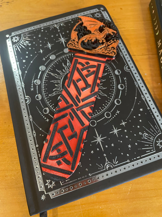 Dragon 3D Printed Bookmark, Intricately Detailed Mythical Companion for Your Books, Stylish Reading Gift for Fantasy Lovers