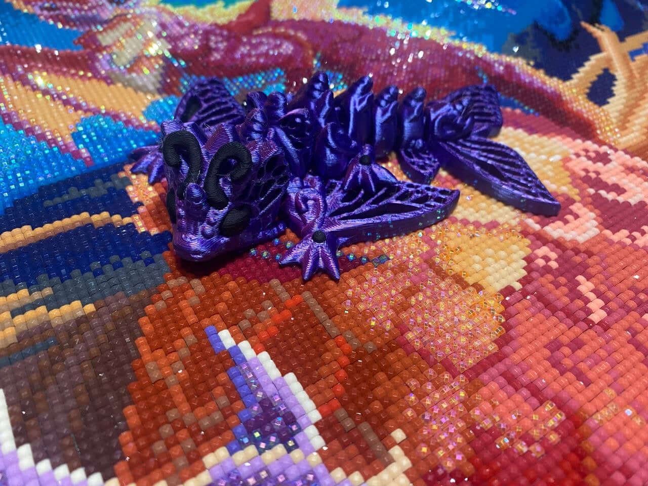 Diamond Painters Little Mates Dragon painting partner, with valentines dragons
