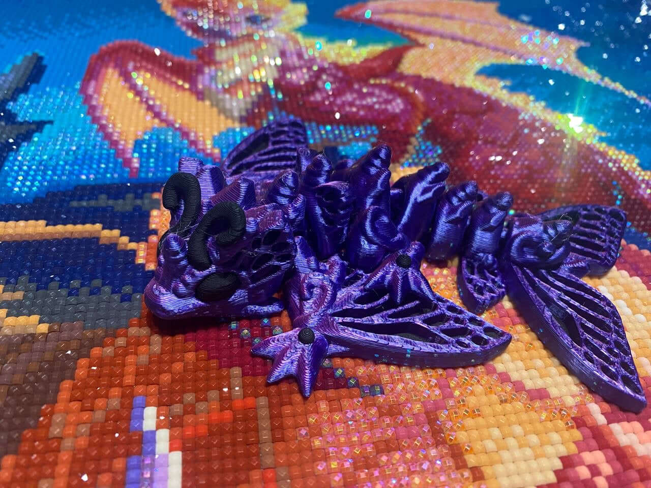 Diamond Painters Little Mates Dragon painting partner, with valentines dragons