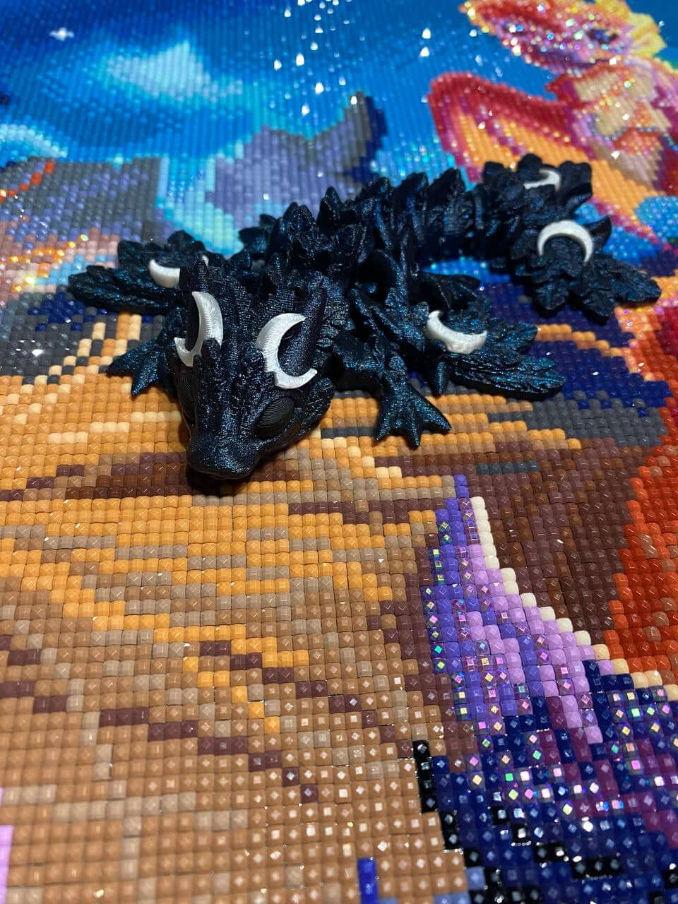 Diamond Painters Little Mates Dragon painting partner, with valentines dragons