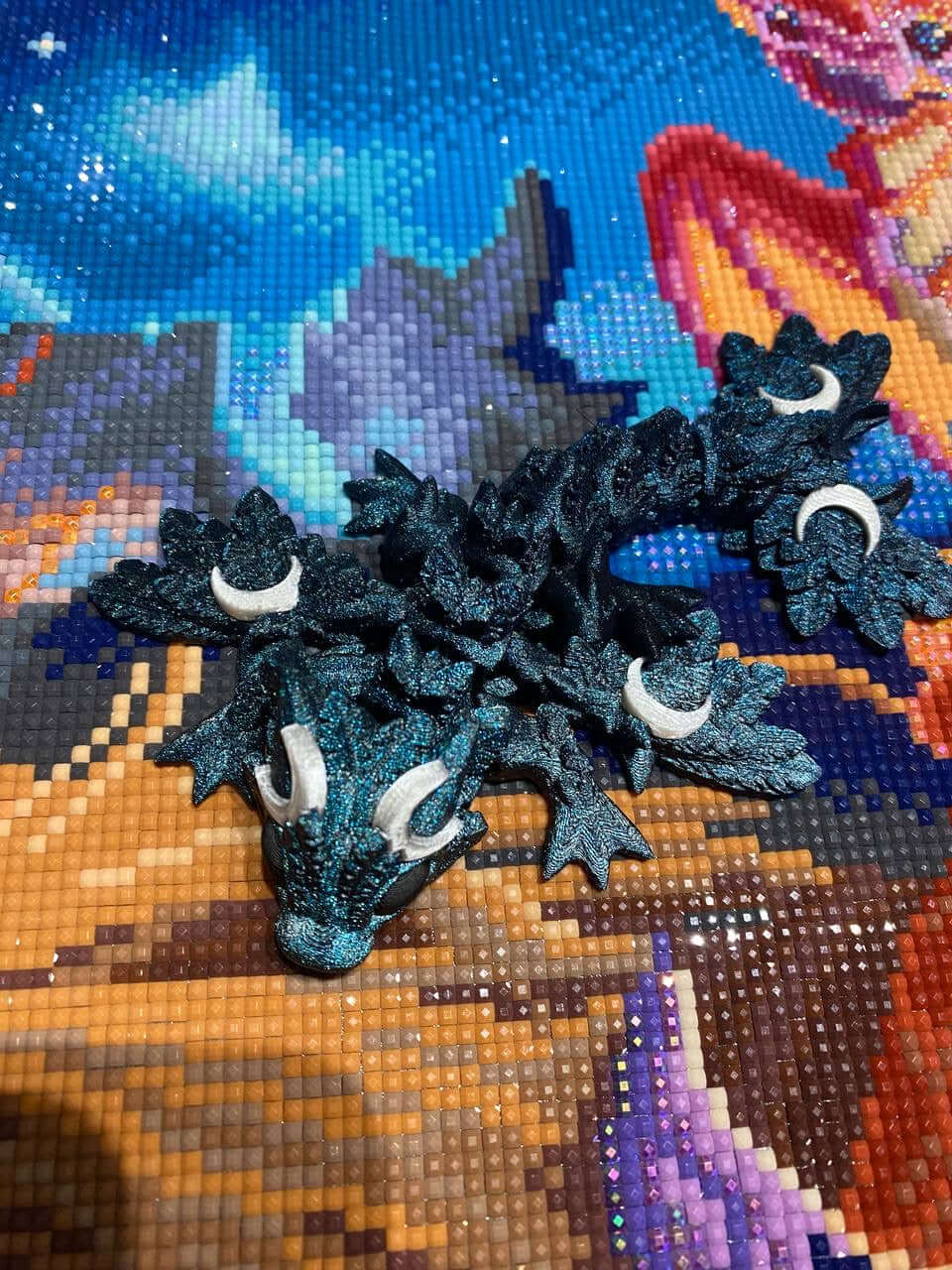 Diamond Painters Little Mates Dragon painting partner, with valentines dragons
