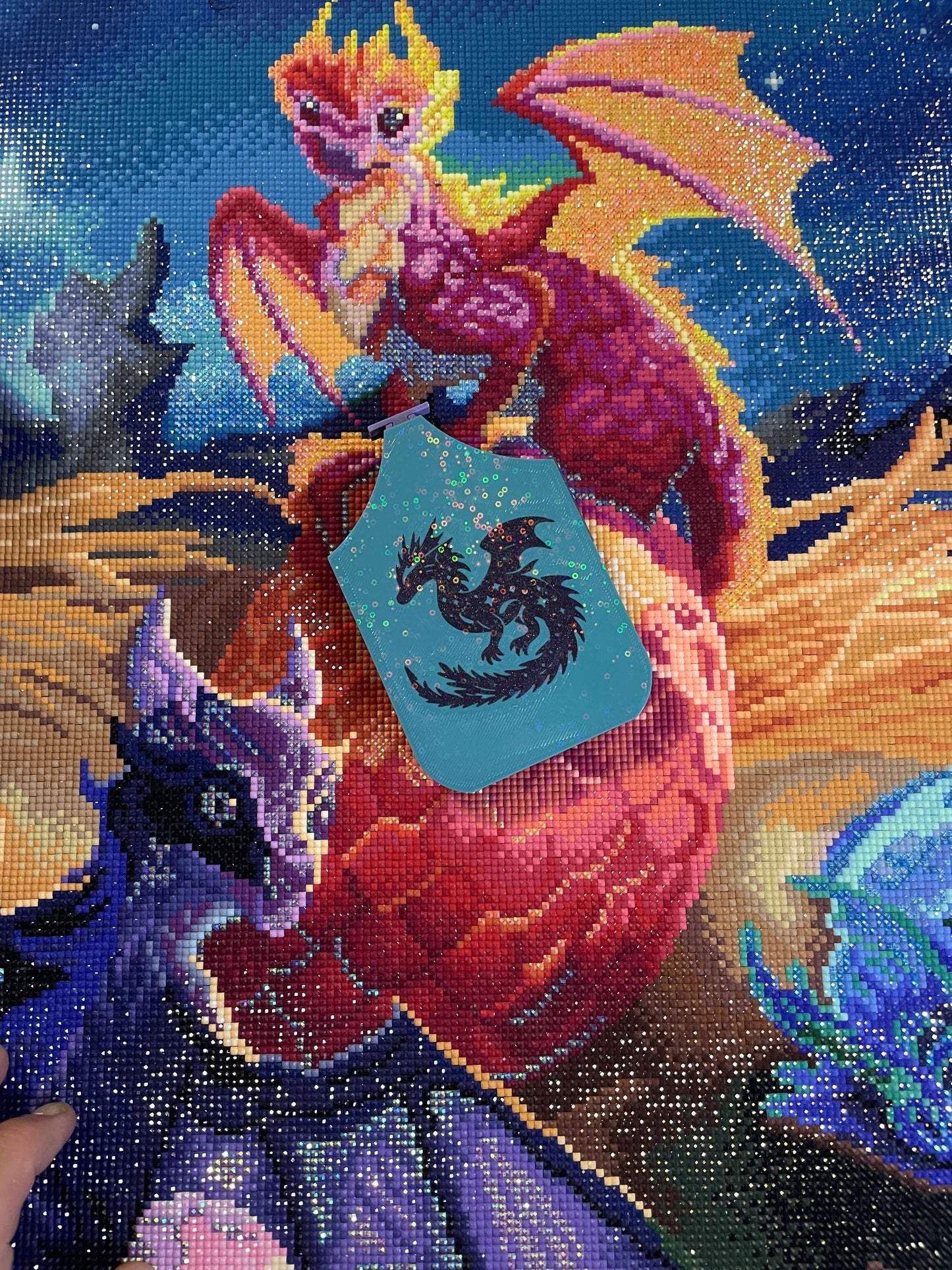 Space Dragonlings Diamond Art Tray, Galactic Sparkle Holder, For Diamond Painting Fans, Perfect Craft Gift