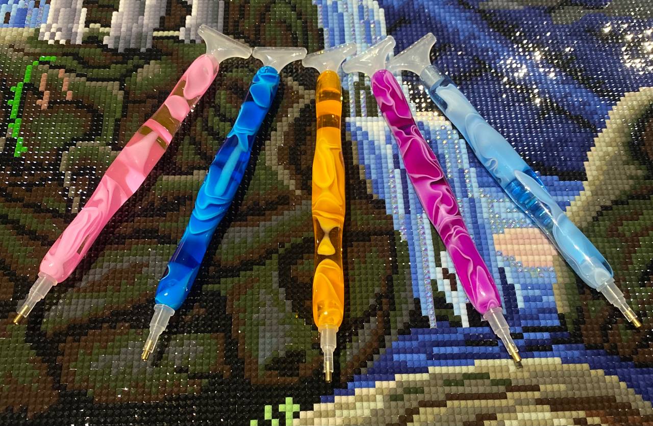 Sparkills Dragon Diamond Art Pen with multiplacer, straighter attachments in fantasy colour for diamond painting