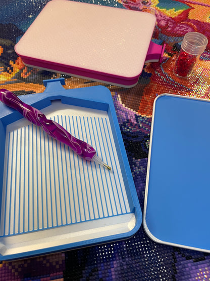 Deluxe Diamond Art Tablett in Seidenfarben für Diamantpunkte, 5D-Malerei, Diamantmalerei-Bohrer