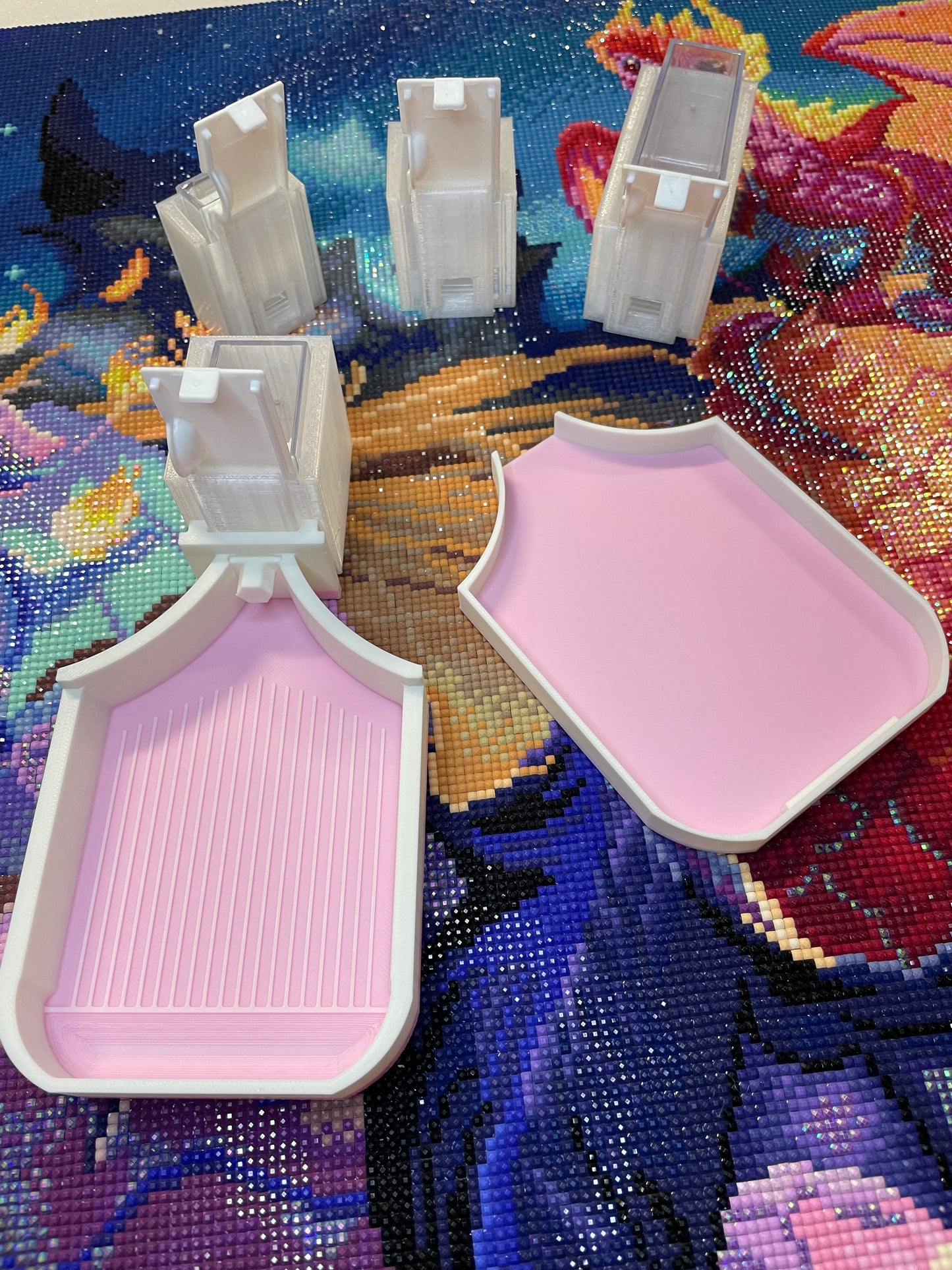 Sliders Diamond Art Tray With Slide in Drill Container Capability For Elizabeth Ward Containers! - Who Needs Funnels? Not You!