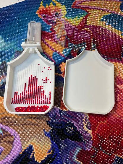 Plateau Diamond Art de luxe aux couleurs de soie pour points de diamant, peinture 5d, forets de peinture au diamant