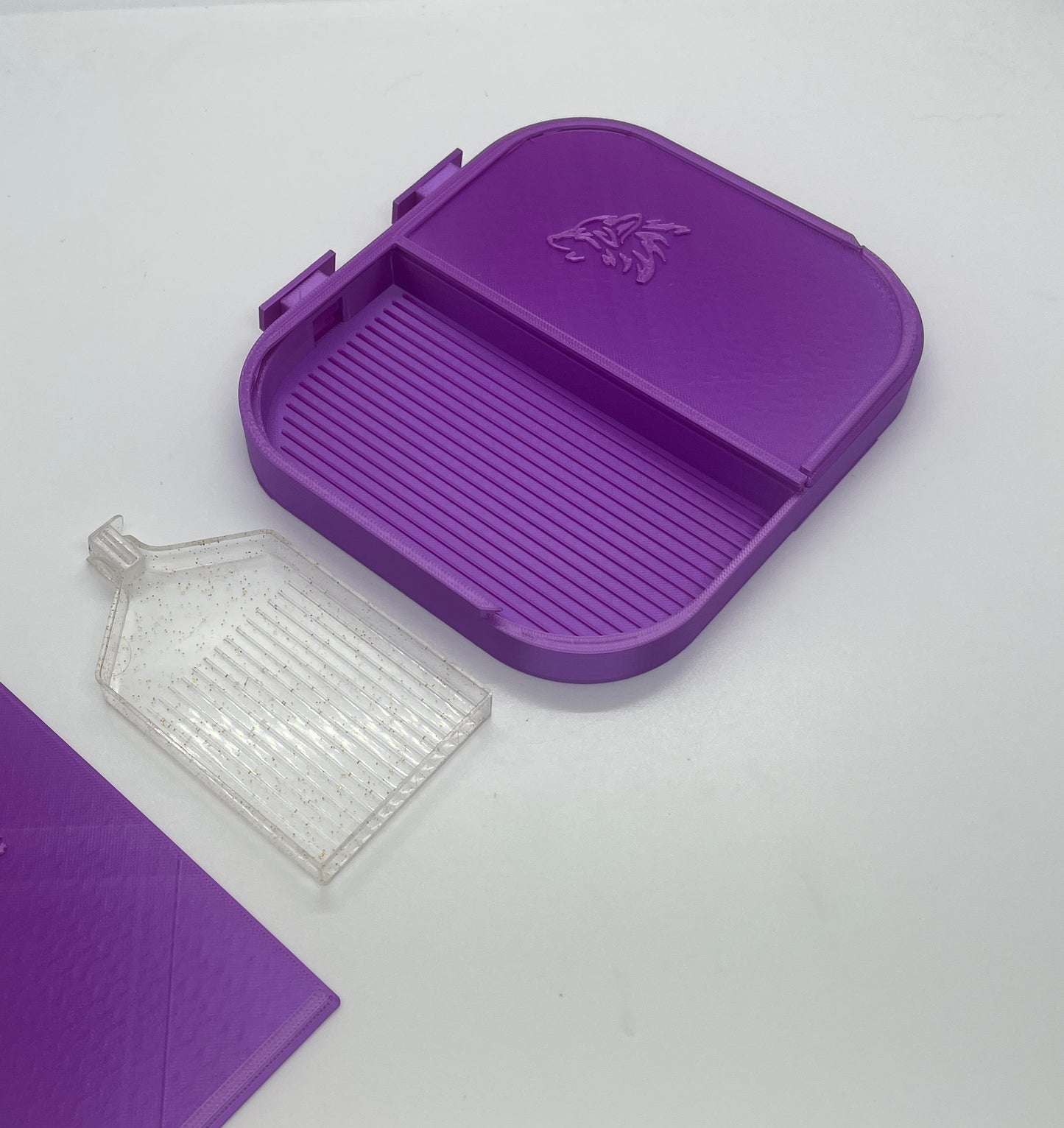Double Dragon Dual Diamond Art Tray With Two Separate Sides, Two Stoppers and Two Sliding Lids
